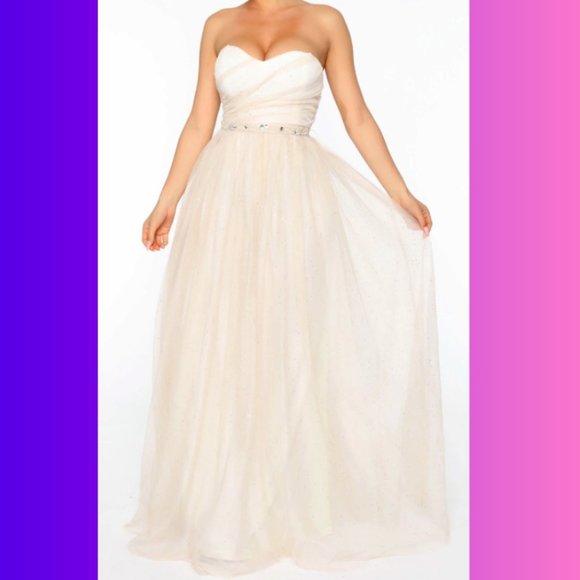 Strapless Glitter Dress - Picture 1 of 4